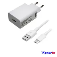شارژر دیواری 20W USB شیائومی اورجینال به همراه کابل تبدیل Type-C