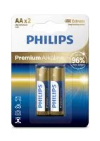 باتری قلمی فیلیپس مدل Premium Alkaline LR6M2B/97 بسته 2 عددی