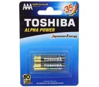 باتری نیم قلمی آلکالاین توشیبا مدل Alpha Power بسته 2 عددی