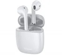 هدفون بی‌ سیم باسئوس مدل ENCOK W04 PRO همراه با محفظه شارژ بی‌سیم
