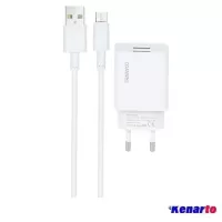 شارژر دیواری 14W USB ترانیو مدل C02 V8 با کابل میکرو