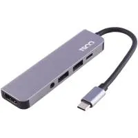 هاب USB 3.0/HDMI/AUX/Type-C PD پنج پورت تسکو مدل THU 1160