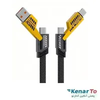 کابل تبدیل USB-C / USB به USB-C / LIGHTNING الدینیو مدل 65W طول 1 متر