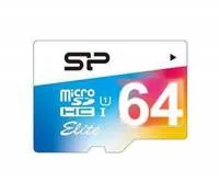 کارت حافظه microSDXC سیلیکون پاور مدل Color Elite کلاس 10 استاندارد UHS-I U1 سرعت 85MBps ظرفیت 64 گیگابایت