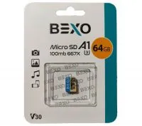 کارت حافظه MicroSDHC بکسو UHS-I U3 A1 سرعت 100MBps ظرفیت 64 گیگابایت