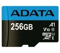 کارت حافظه microSDXC ای دیتا مدل Premier V10 A1 کلاس 10 استاندارد UHS-I سرعت 100MBps ظرفیت 256 گیگابایت