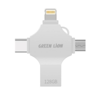 فلش مموری ۴ کاره گرین لاین مدل GN4IN1USB128SL ظرفیت 128 گیگابایت