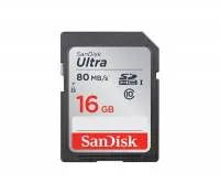 کارت حافظه SDHC سن دیسک مدل Ultra کلاس 10 استاندارد UHS-I U1 سرعت 80MBps ظرفیت 16 گیگابایت کارت حافظه SDHC سن دیسک مدل Ultra کلاس 10 استاندارد UHS-I U1 سرعت 80MBps ظرفیت 16 گیگابایت