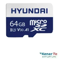 کارت حافظه microSDXC هیوندای مدل  A1 V30 4K U3 کلاس 10 استاندارد UHS-I U3 ظرفیت 64 گیگابایت