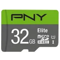 کارت حافظه microSDhC پی ان وای مدل Elite کلاس 10 استاندارد UHS-I U1 سرعت 85MBps ظرفیت 32 گیگابایت به همراه خشاب