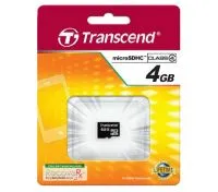 کارت حافظه microSDXC ترنسند مدل A1 کلاس 4 استاندارد SDHC سرعت 4MBps ظرفیت 4 گیگابایت