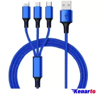 کابل تبدیل USB به MicroUSB / Type-C / Lightining انکر مدل AK-101 طول 1 متر