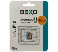 کارت حافظه MicroSDHC بکسو UHS-I U3 A1 سرعت 100MBps ظرفیت 16 گیگابایت