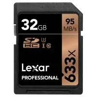 کارت حافظه SDXC لکسار مدل Professional کلاس 10 استاندارد UHS-I U3 سرعت 95MBps ظرفیت 32 گیگابایت