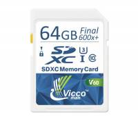 کارت حافظه SDXC ویکومن مدل Final 600X کلاس 10استاندارد UHS-I U3 سرعت 90MB/S ظرفیت 64 گیگابایت