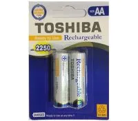 باتری قلمی قابل شارژ توشیبا مدل Ni-MH 2250 بسته 2 عددی