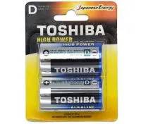 باتری سایز بزرگ D آلکالاین توشیبا مدل High Power بسته 2 عددی