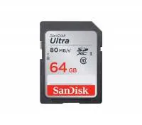 کارت حافظه SDXC سن دیسک مدل Ultra UHS-I SDHC کلاس 10 استاندارد UHS-I U1 سرعت 80MBs ظرفیت 64 گیگابایت