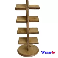 استند ساعت 8 شاخه چوبي روميزي