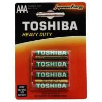 باتری نیم قلمی توشیبا مدل HEAVY DUTY بسته 4 عددی