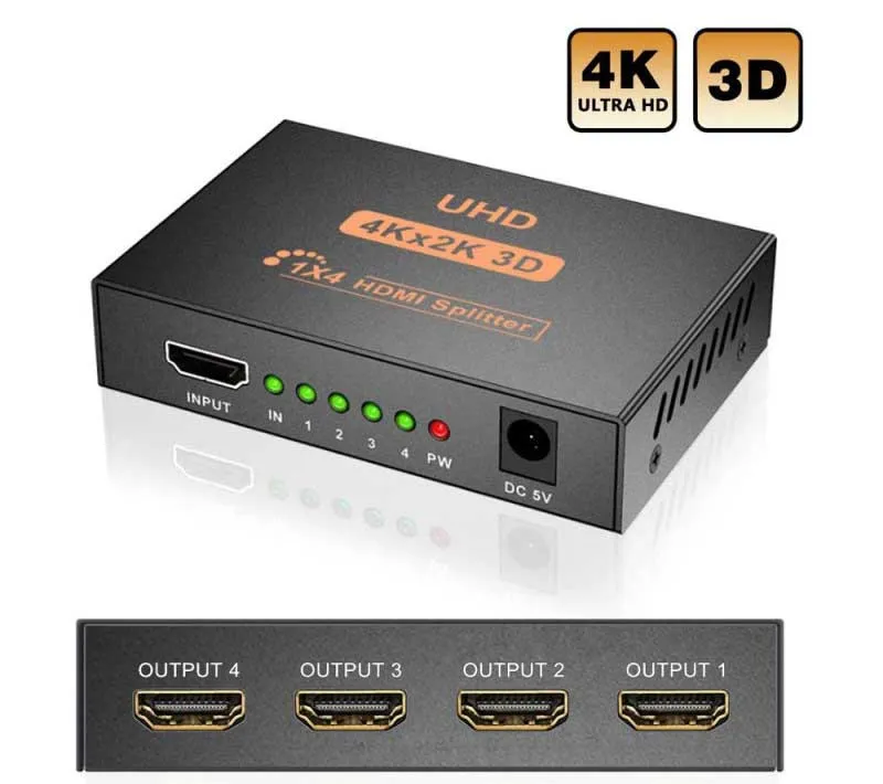 اسپلیتر 1 به 4 HDMI مدل UHD-HTS 4K