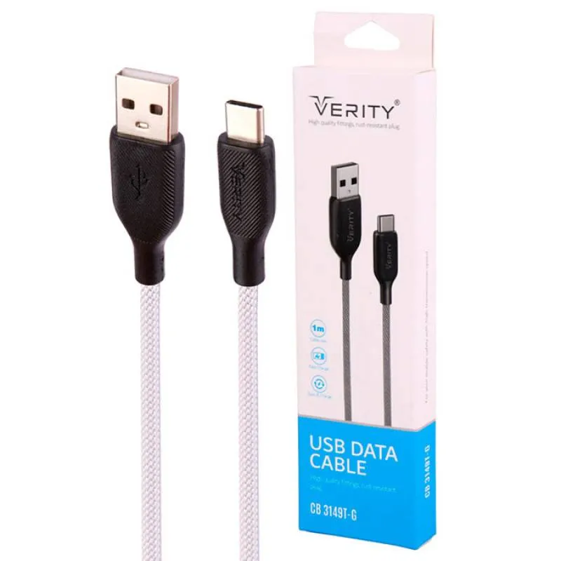 کابل تبدیل USB به Type-C وریتی مدل CB 3149T طول 1 متر