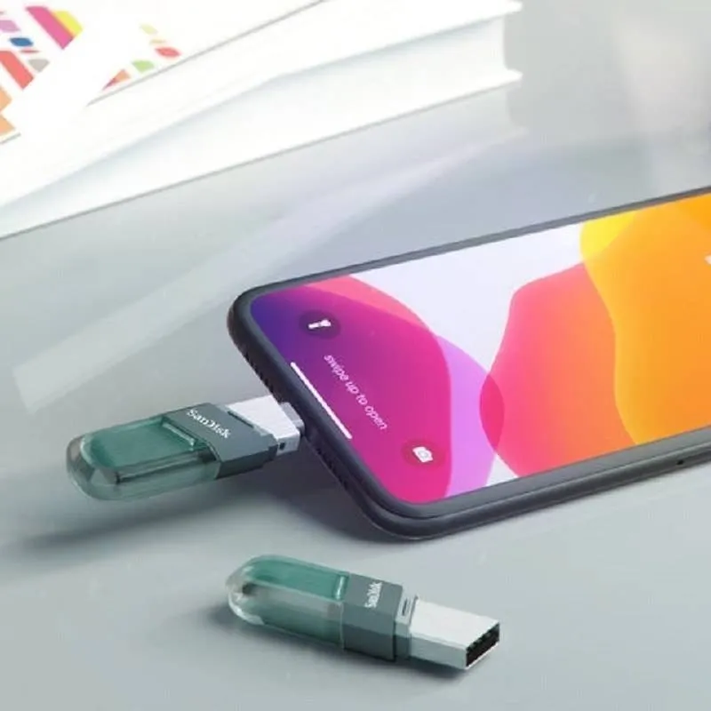 فلش مموری سن دیسک مدل iXpand FLIP ظرفیت 128 گیگابایت
