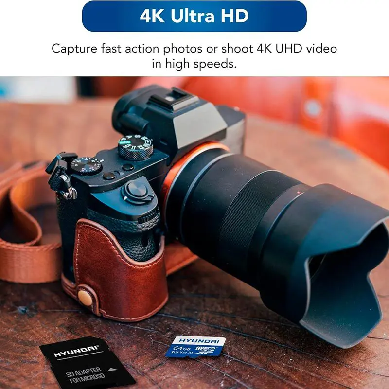 کارت حافظه microSDXC هیوندای مدل  A1 V30 4K U3 کلاس 10 استاندارد UHS-I U3 ظرفیت 64 گیگابایت