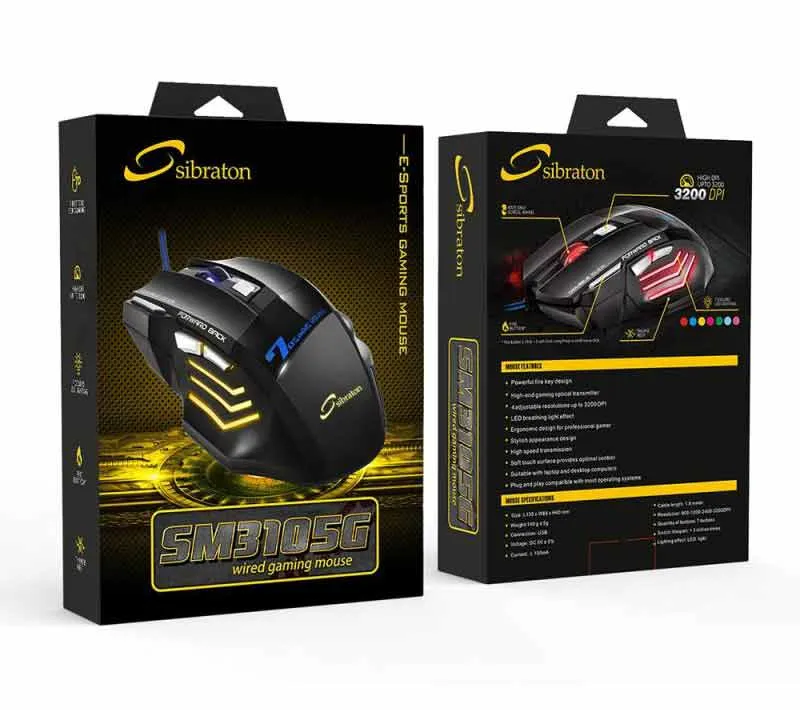 ماوس مخصوص بازی سیبراتون مدل SM3105G