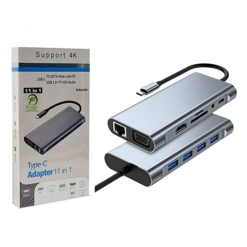 هاب 11 پورت USB-C پی نت مدل T-1101