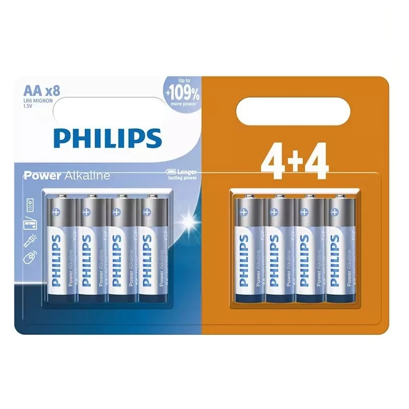 باتری قلمی فیلیپس مدل Power Alkaline LR03P8BP/40 بسته 8 عددی