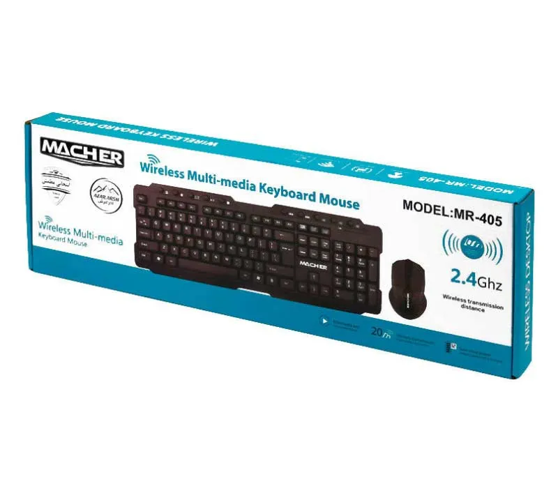 کیبورد و ماوس بی سیم مچر مدل MR-405W