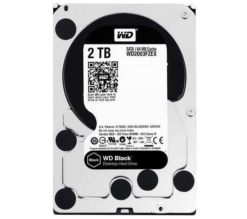 هارددیسک اینترنال وسترن دیجیتال مدل Black WD2003FZEX ظرفیت 2 ترابایت
