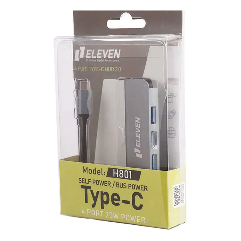 هاب 4 پورت Type-C ایلون مدل H801