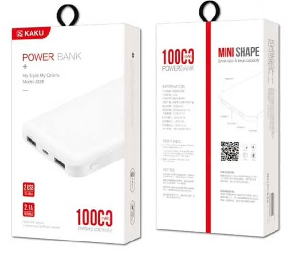 شارژر همراه KAKU مدل J328 ظرفیت 10000 میلی آمپر ساعت