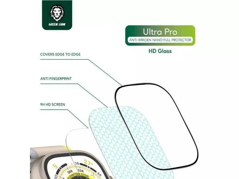 محافظ صفحه نمایش ساعت هوشمند گرین لاین مدل Ultra Pro HD 49mm