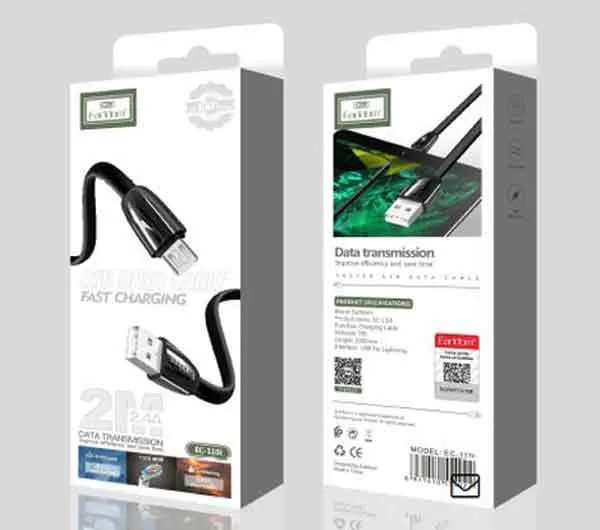 کابل تبدیل USB به microUSB ارلدام مدل EC-110M طول 2 متر