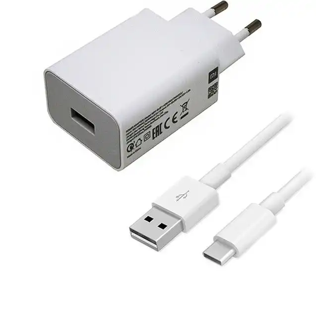 شارژر دیواری 20W USB شیائومی اورجینال به همراه کابل تبدیل Type-C