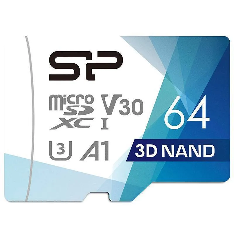 کارت حافظه MicroSDXC سیلیکون پاور مدل Superior Pro کلاس 10 استاندارد UHS-I U3 سرعت 100MBps ظرفیت 64 گیگابایت با خشاب