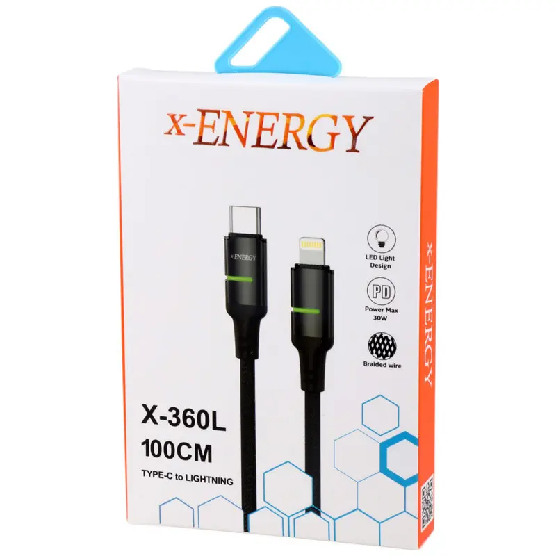 کابل تبدیل Type-C به Lightining ایکس انرژی مدل X-360L 30W PD طول 1متر