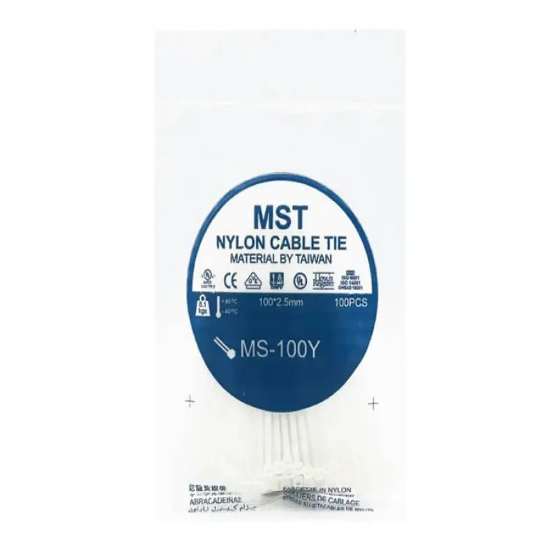 بست کمربندی MST 2.5*100mm بسته 100 عددی