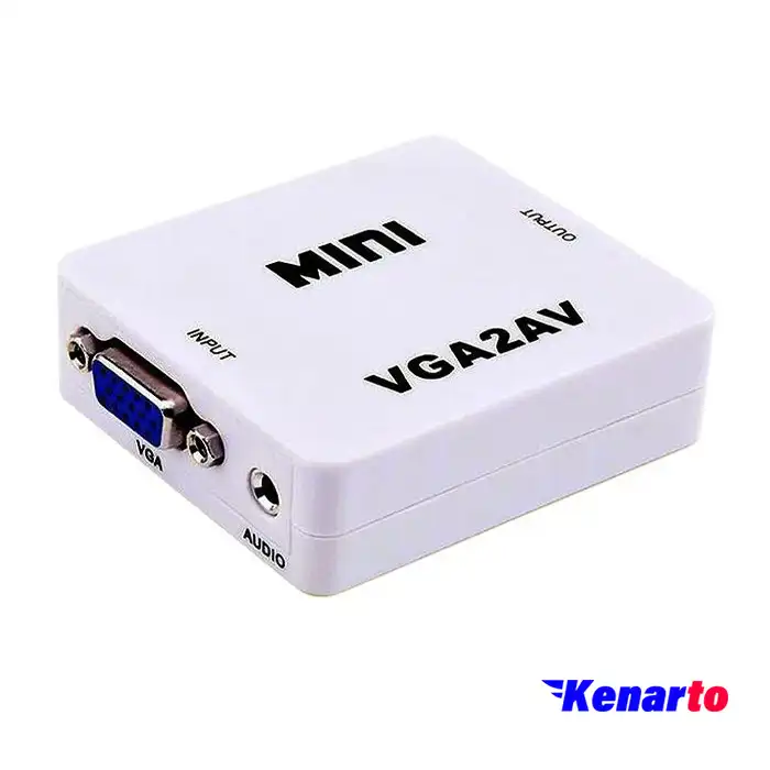 مبدل VGA به AV وی نت مدل V-COVGA2AVM همراه با کابل برق