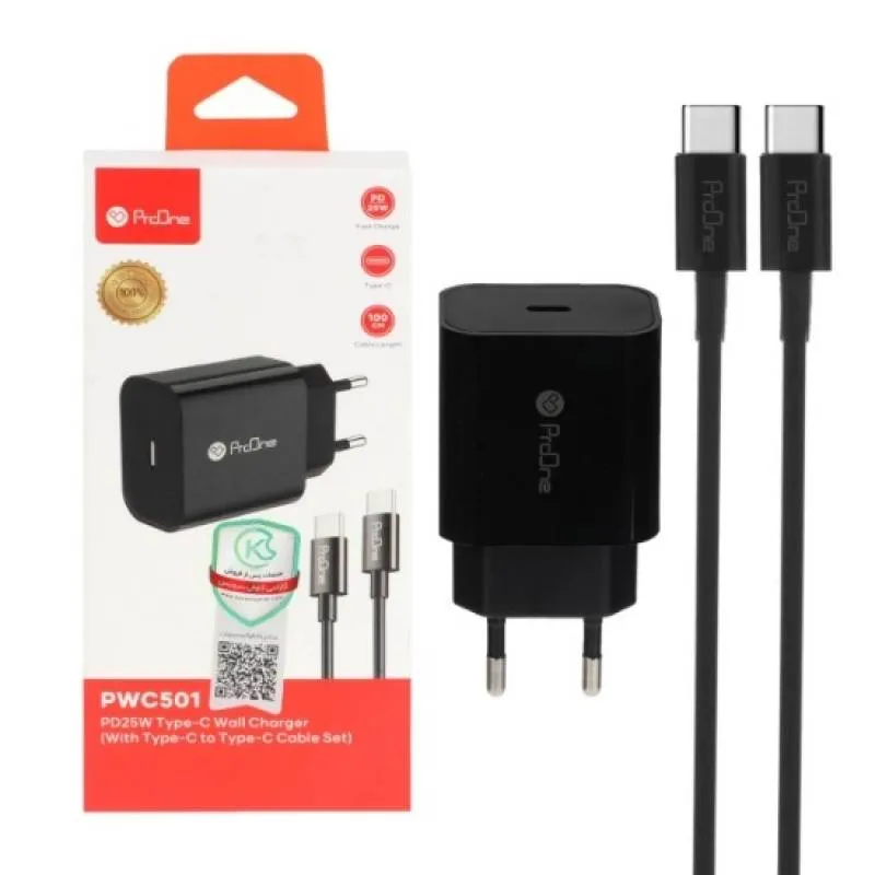شارژر دیواری پرووان مدل PWC501C PD 25W