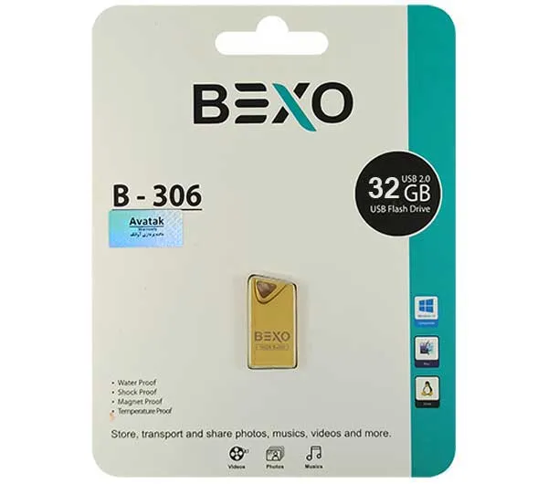 فلش مموری بکسو مدل B-306 ظرفیت 32 گیگابایت