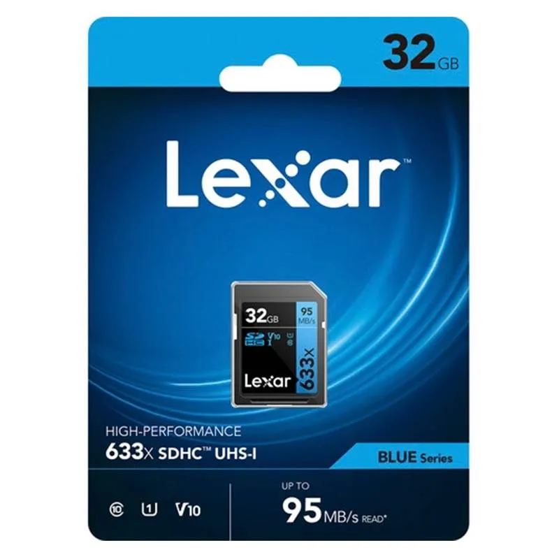 کارت حافظه SDHC لکسار مدل Performance کلاس 10 استاندارد UHS-I U1 سرعت 95MBps ظرفیت 32 گیگابایت
