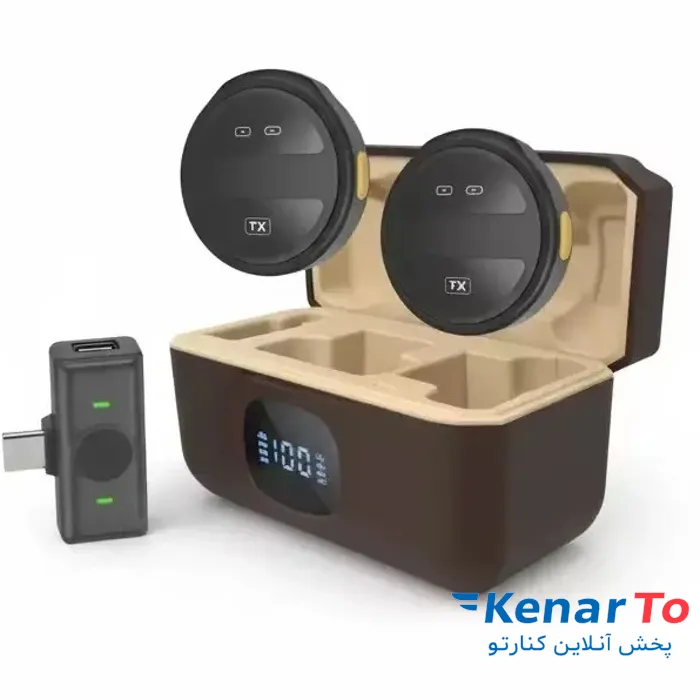 میکروفن یقه ای بی سیم KEZEN مدل KZ-WM22 DUAL Type-C