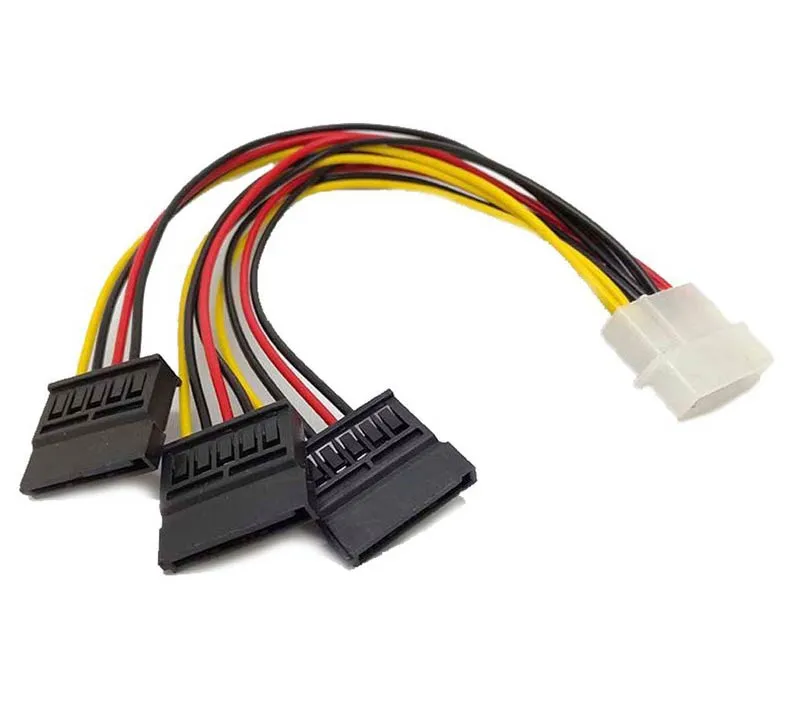 کابل تبدیل برق 4 پین Molex به 3 عدد SATA