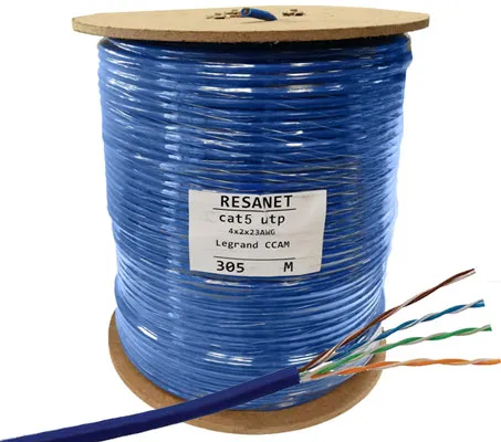کابل شبکه CAT5E دی-نت شیلدار SFTP طول 305 متر