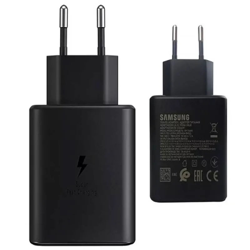 شارژر دیواری 45W PD USB-C سامسونگ اورجینال مدل EP-TA845 دو پین