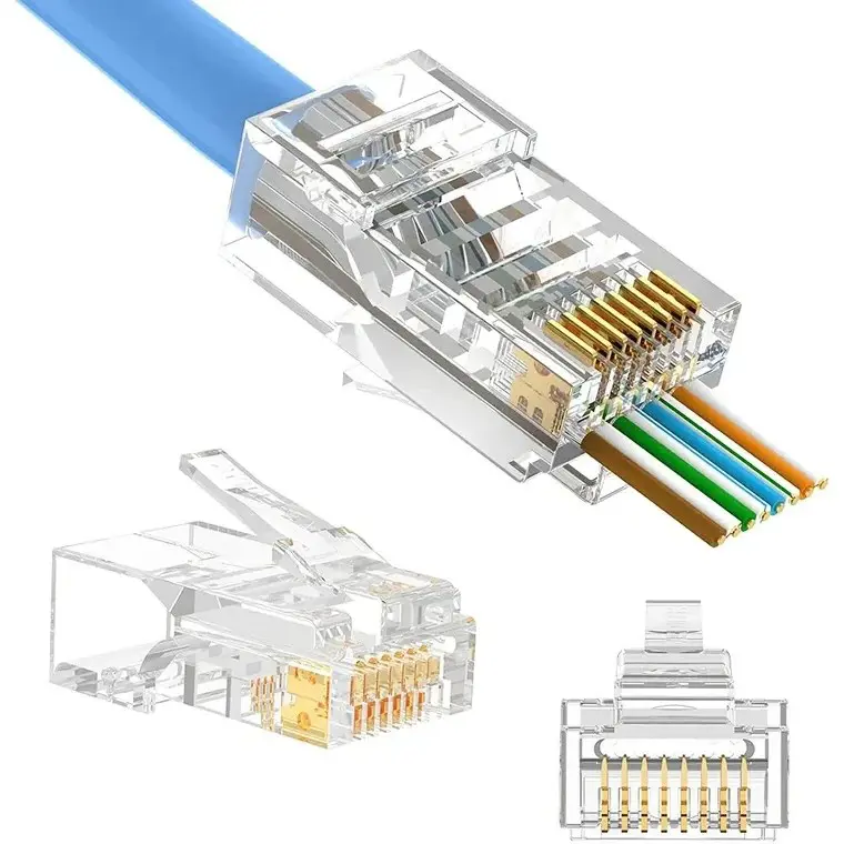 كانكتور ميان گذر CAT6 UTP دی نت بسته 100 تايي